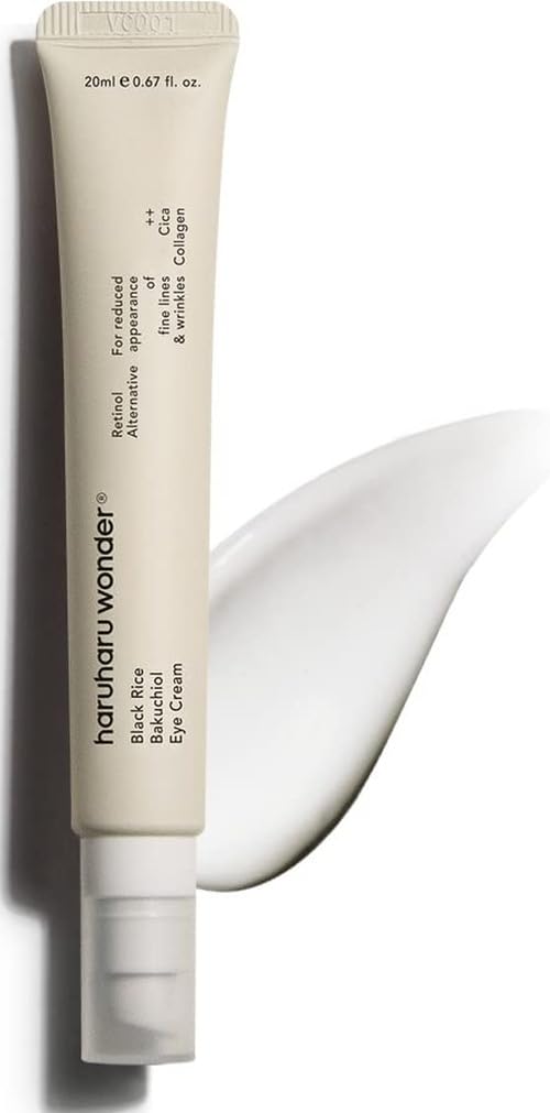 haruharu Black Rice Bakuchiol Eye Cream, 1.34 fl.oz, Duo Set, Vegan
