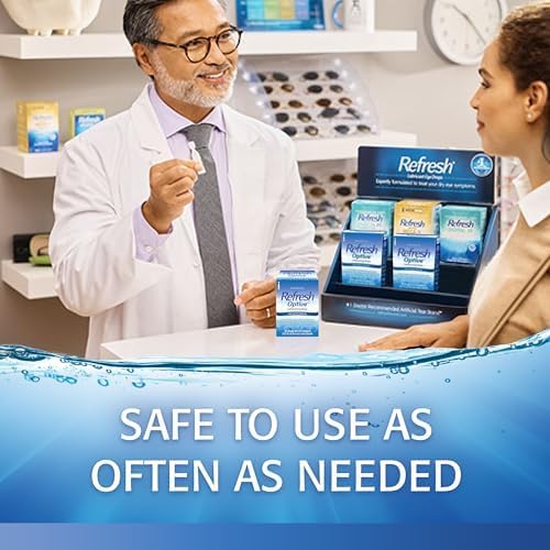 REFRESH OPTIVE Preservative-Free Artificial Tears Lubricant Eye Drops, 0.01 fl oz (0.4 mL), 30 Single-Use Containers
