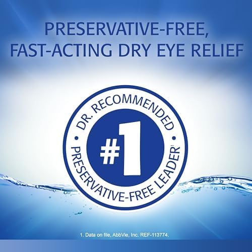 REFRESH OPTIVE Preservative-Free Artificial Tears Lubricant Eye Drops, 0.01 fl oz (0.4 mL), 30 Single-Use Containers