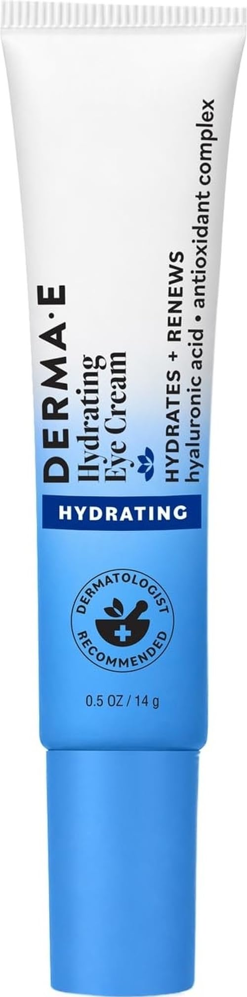 DERMA E Hydrating Eye Cream with Hyaluronic Acid, 0.5 Oz Firming & Lifting