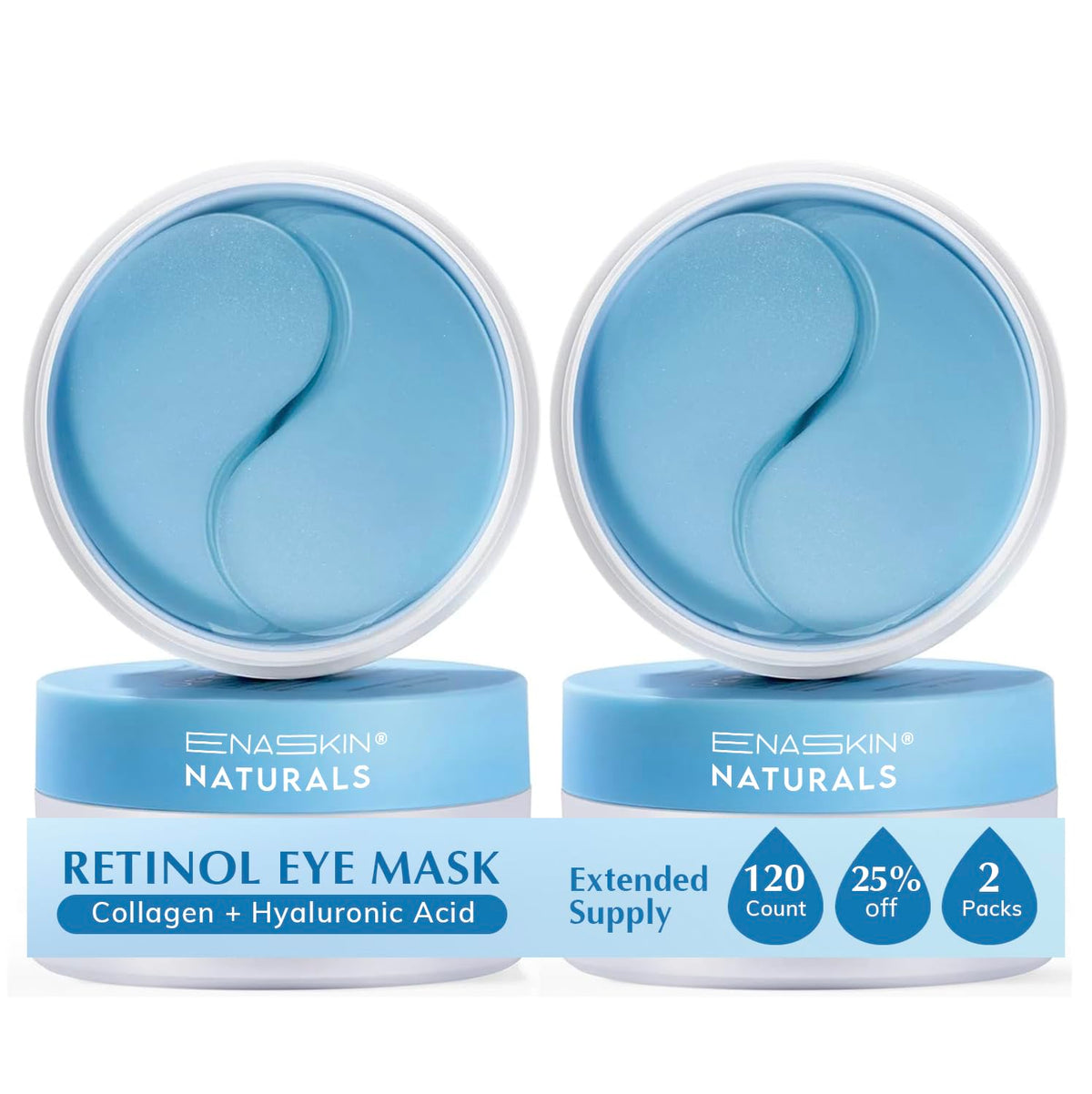 Enaskin Naturals Under Eye Patches for Puffy Eyes & Dark Circles 60 Patches