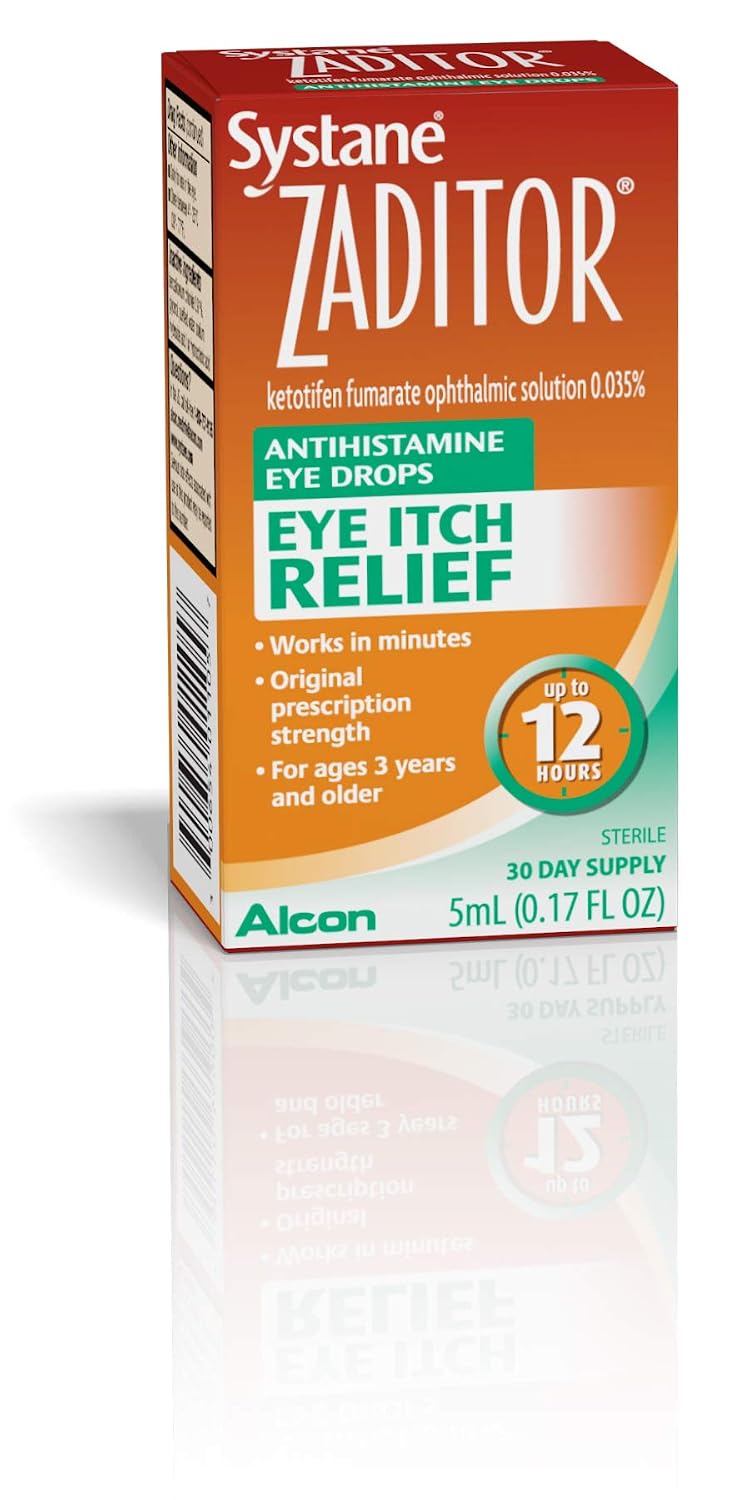 Zaditor Systane Eye Itch Relief Antihistamine Eye Drops, 5 mL
