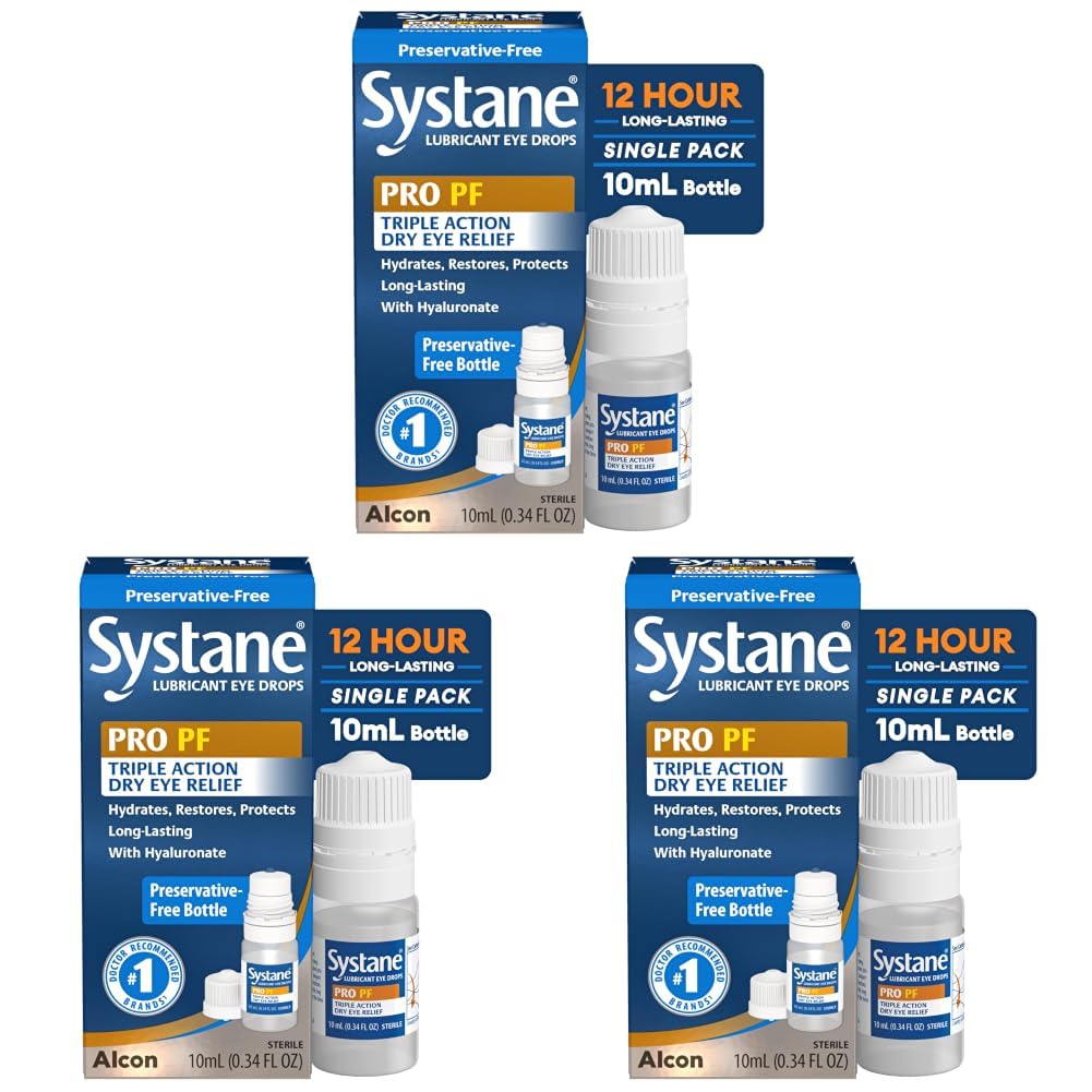 Systane PRO PF Lubricating Eye Drops for Dry Eyes, 0.34 Fl Oz