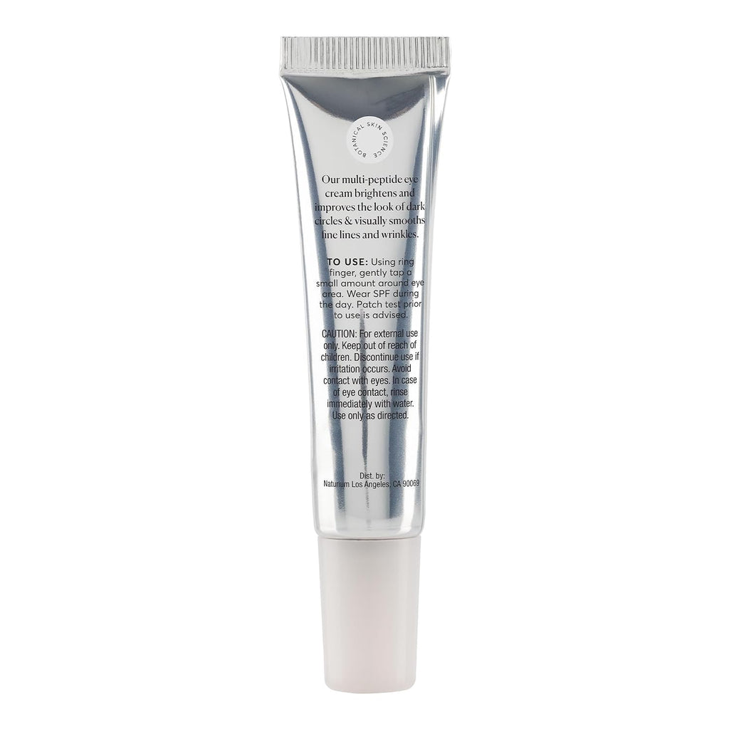 Naturium Multi-Peptide Eye Cream, Smoothing & Anti-Aging Skincare, with Squalene & Hyaluronic Acid, 0.5 oz