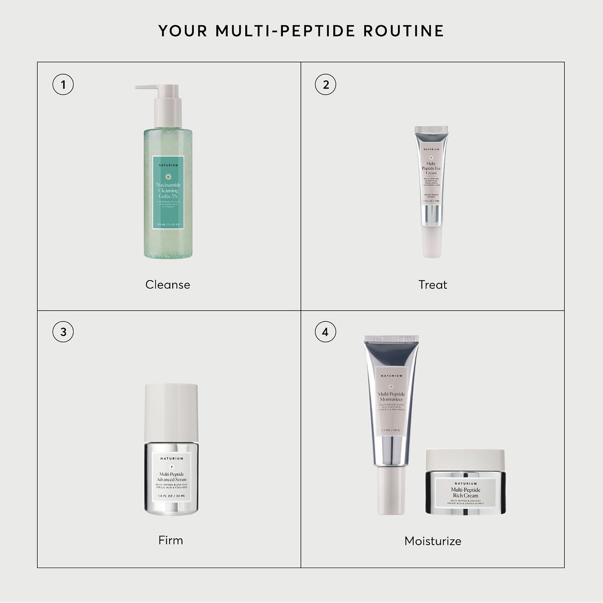 Naturium Multi-Peptide Eye Cream, Smoothing & Anti-Aging Skincare, with Squalene & Hyaluronic Acid, 0.5 oz