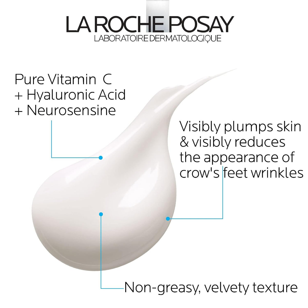 La Roche-Posay Redermic C Vitamin C Eye Cream with Hyaluronic Acid, 0.5oz