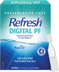 REFRESH DIGITAL PF Lubricant Eye Drops Preservative-Free Artificial Tears, 0.01 fl oz (0.4 mL), 30 Single-Use Containers