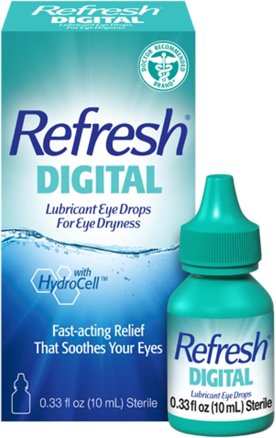 REFRESH DIGITAL Lubricant Eye Drops Artificial Tears, 0.33 fl oz (10 mL)