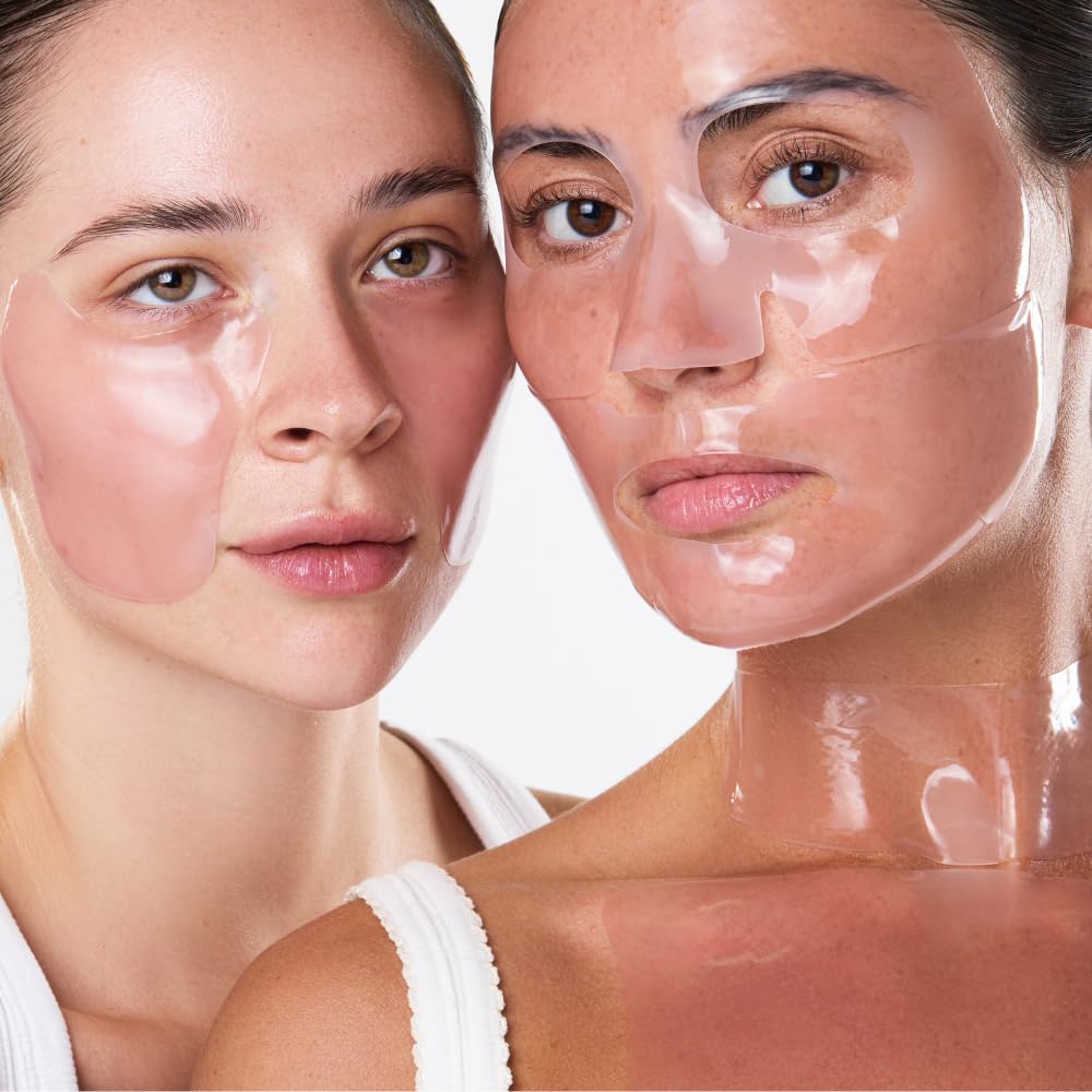 Karuna Skin - COLLAGEN Face Mask Sheets, Hydrogel 2-Piece Facial Mask, Age-Defying, Hydrating, Rejuvenating & Moisturizing Skin Care Essential That Targets Fine Lines & Wrinkles, 1 Pack