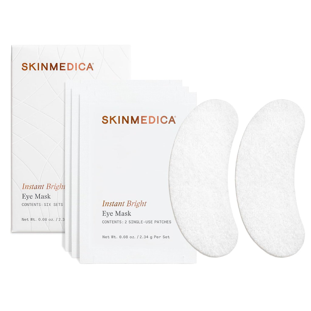 SkinMedica Instant Bright Eye Masks - Under Eye Patches for Puffy Eyes and Dark Circles to Look Youthful and Rested (Set of 6)