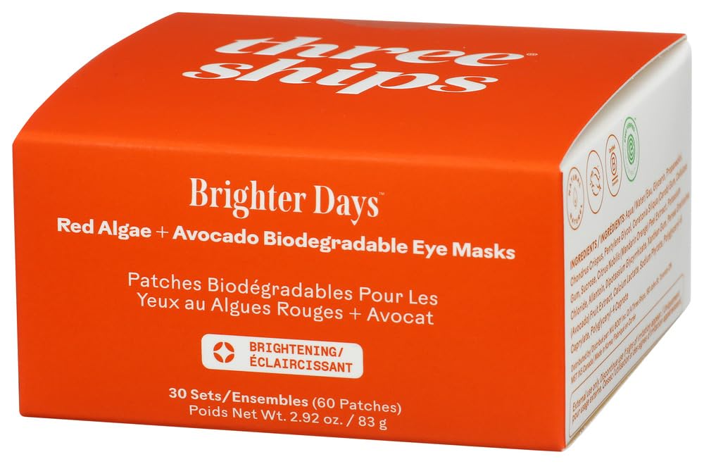 Three Ships - Brighter Days Red Algae + Avocado Eye Masks (30 Sets)