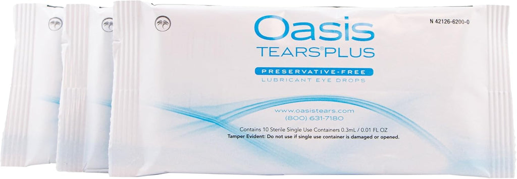 OASIS TEARS Plus Preservative Free Lubricating Eye Drops - 30 Vials
