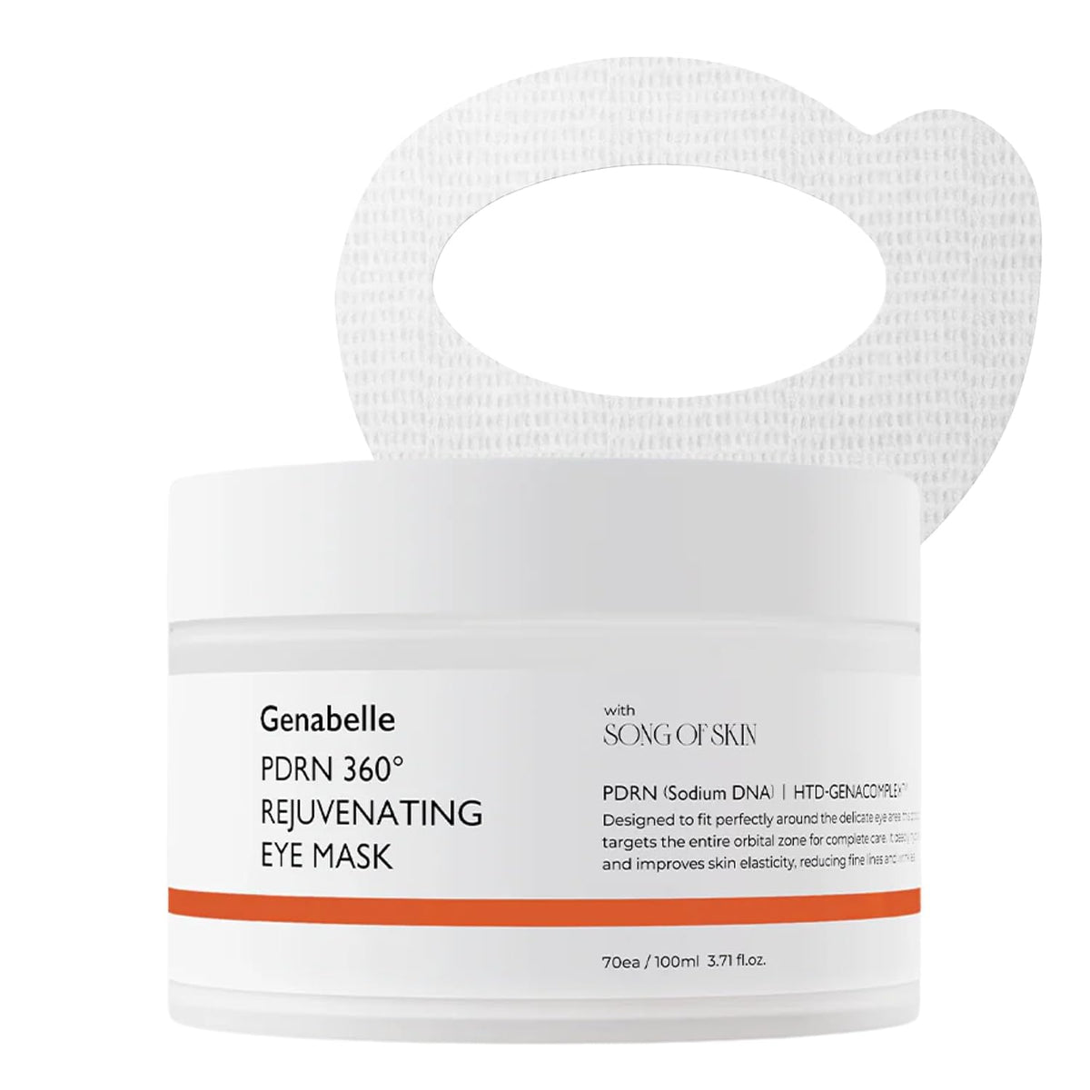 Genabelle PDRN 360° Rejuvenating Eye Mask – Full Eye Area Eye Patches for Hydration, Firming & Elasticity with PDRN & Peptides – Targets Dark Circles, Puffiness & Fine Lines, Glass Skin – 3.38 fl oz.