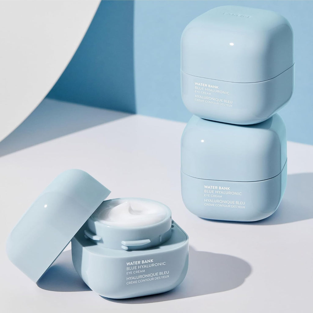 LANEIGE Water Bank Blue Hyaluronic Eye Cream: Hydrating Eye Treatment with Niacinamide & Caffeine to Illuminate, Nourish, & Reduce Puffiness