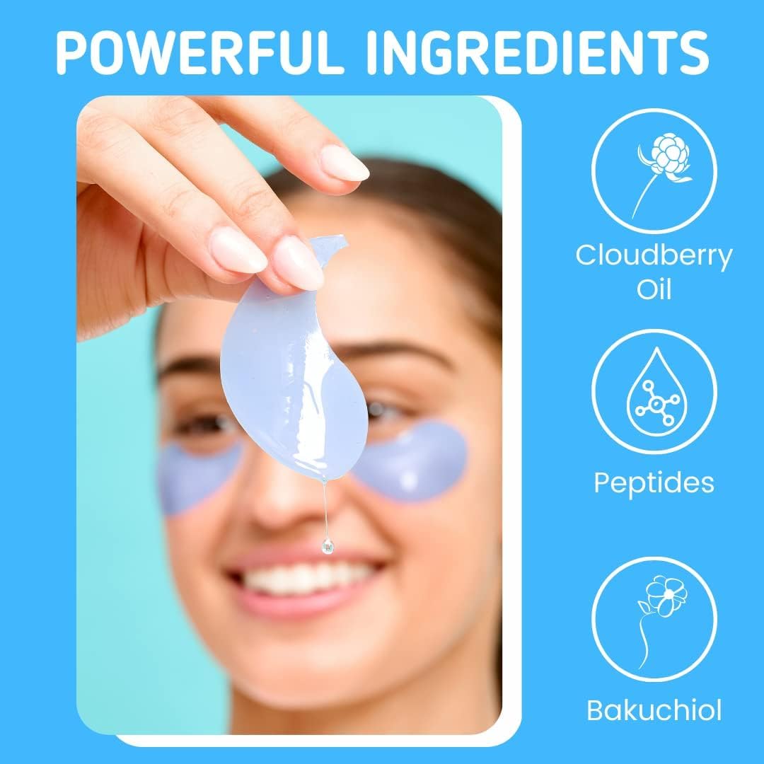 Patchology On Ice Cooling Blue Under Eye Patches For Puffy Eyes | 5 Pairs