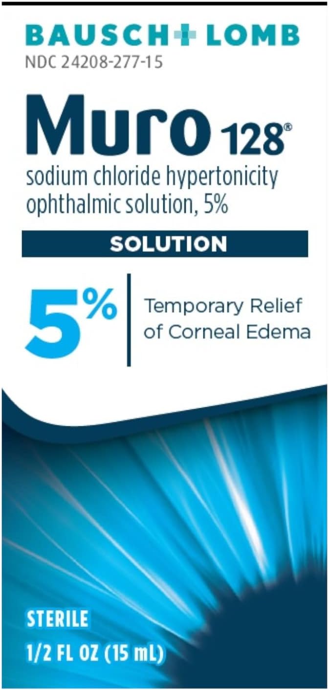 Bausch & Lomb Muro 128 Solution 5% 15 mL (Pack of 2)