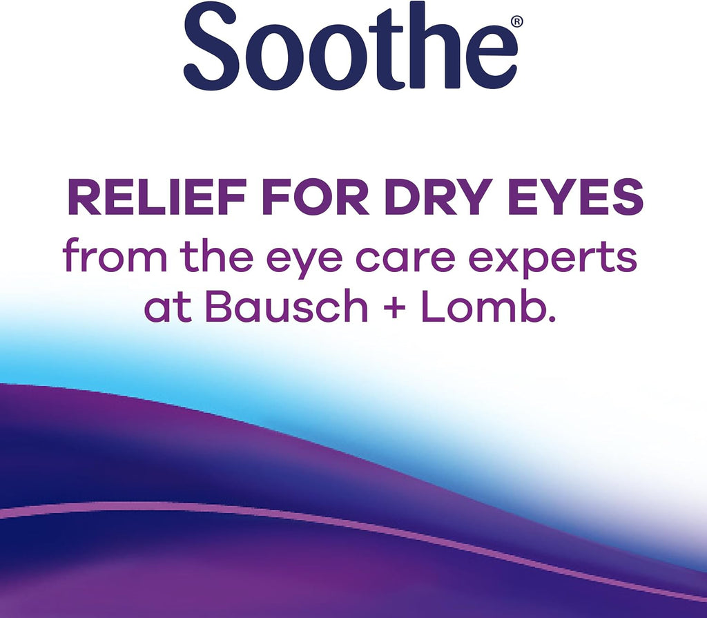 Soothe Preservative-Free Lubricant Eye Drops, Dry Eye Relief, Moisturizing, For Fast Relief & Gentle Enough for Sensitive Eyes and LASIK Dryness, Single-Use Vials, 30 Count