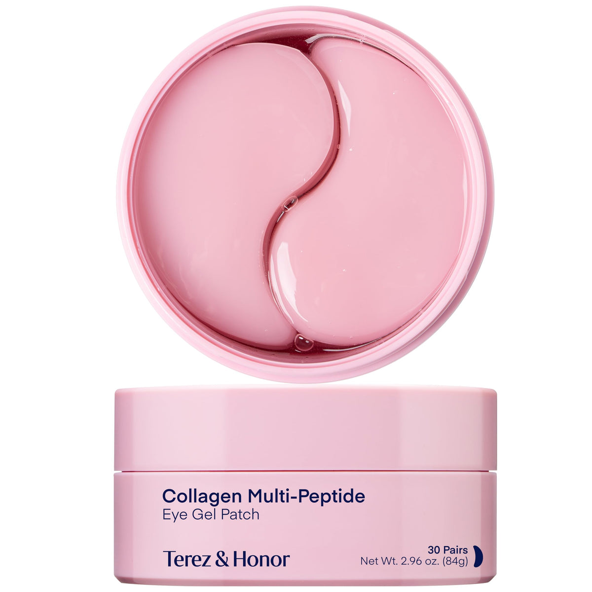Terez & Honor Under Eye Patches for Dark Circles - 60 Korean Hydrogel Masks for Puffiness, Bags, Wrinkle with Caffeine, Hyaluronic Acid, Niacinamide - Undereye Hydrating & Cooling, Vegan, No Fragrance
