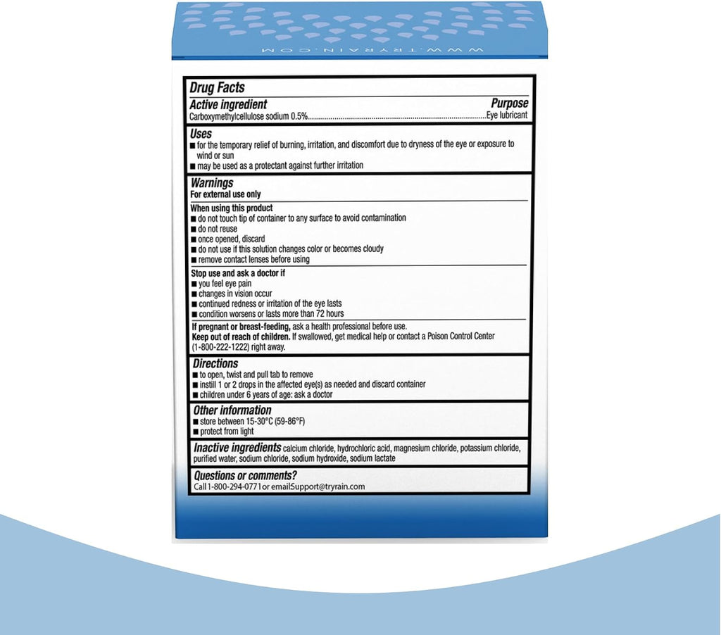 Rain Preservative Free Eye Drops for Severe Dry Eyes – More Natural Eye Drops for Dry Eye Relief – Proprietary Formula Relieves Dry, Itchy Eyes – Take Back Your Eye Comfort
