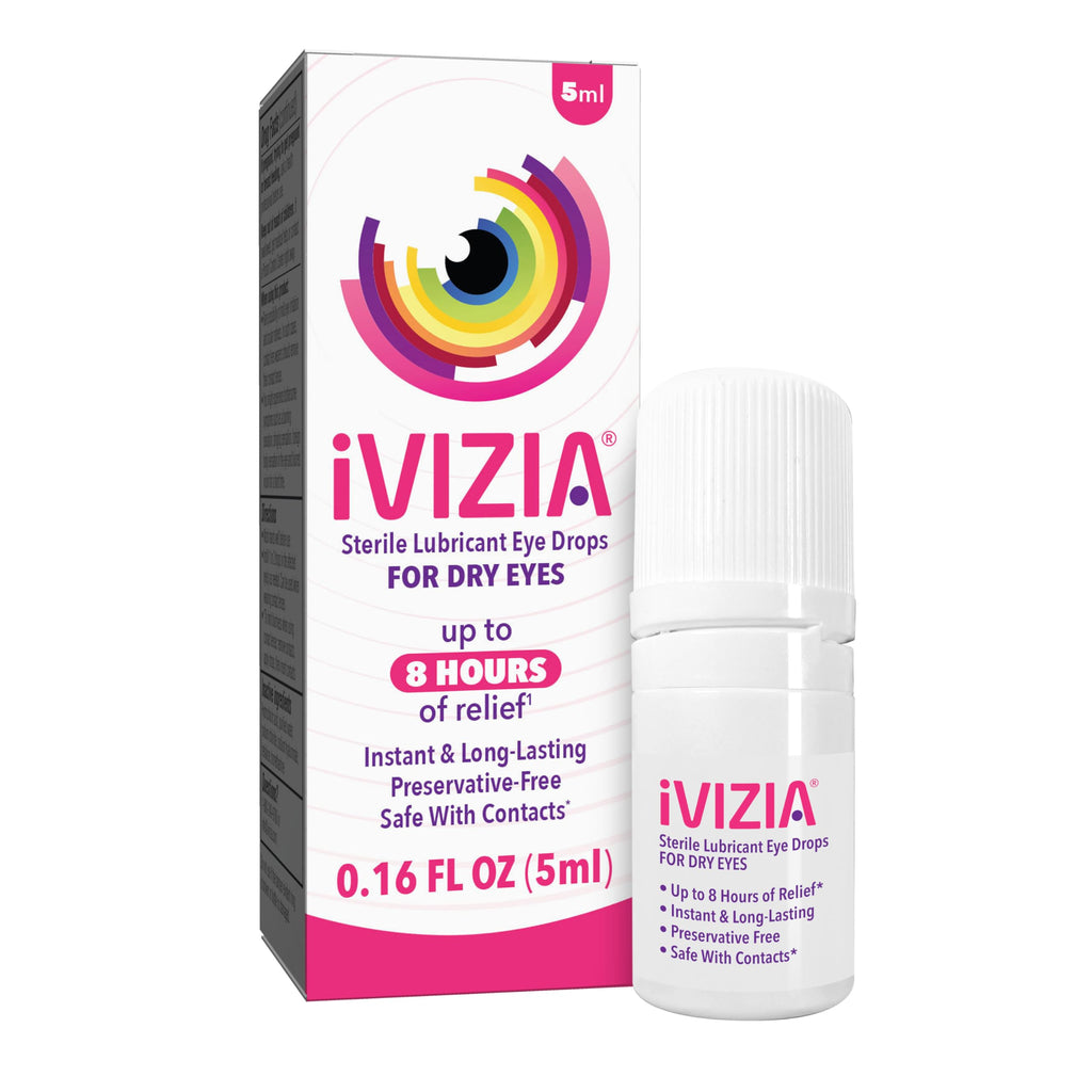 iVIZIA Sterile Lubricant Eye Drops for Dry Eyes, Preservative-Free, 5ml