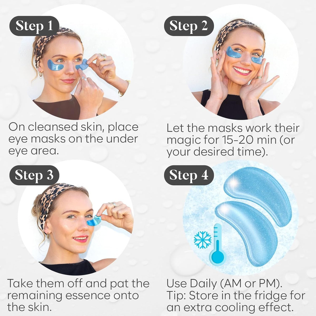 BLOOMORA Variety Under Eye Patches (30 Pairs) - For Dark Circles & Puffiness - Eye Mask for Care