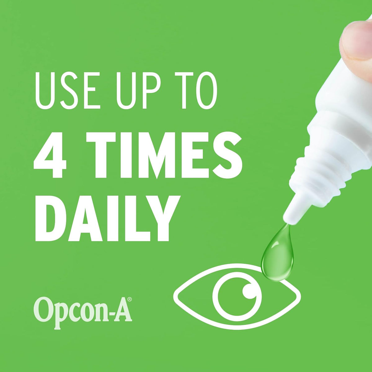 Opcon-A Allergy Eye Drops, Antihistamine and Redness Relief for Itchy, Red Eyes, Soothes Irritation from Pollen, Ragweed, Grass, Animal Hair and Dander Clinically Proven Formula, 0.5 Fl Oz (Pack of 2)