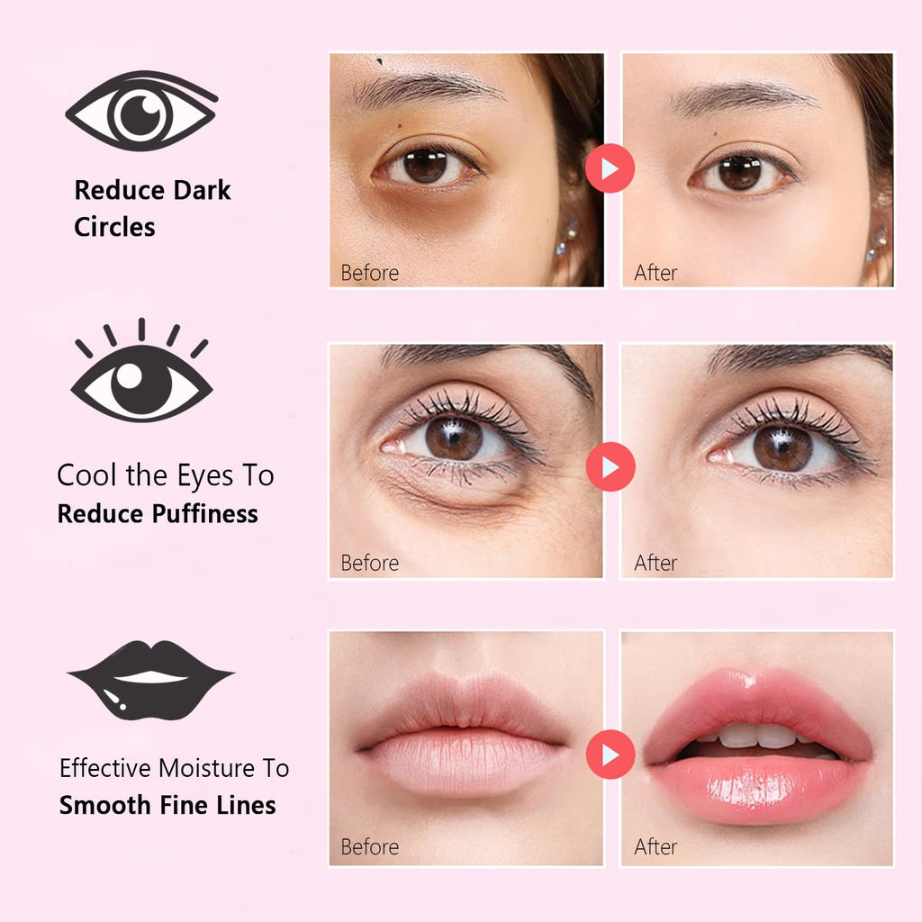 30 Pairs Eye Masks & Lip Masks, Pink Eye Patches, Spa Party Bridesmaid Gift