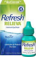REFRESH RELIEVA Lubricant Eye Drops Artificial Tears, 0.33 fl oz (10 mL)