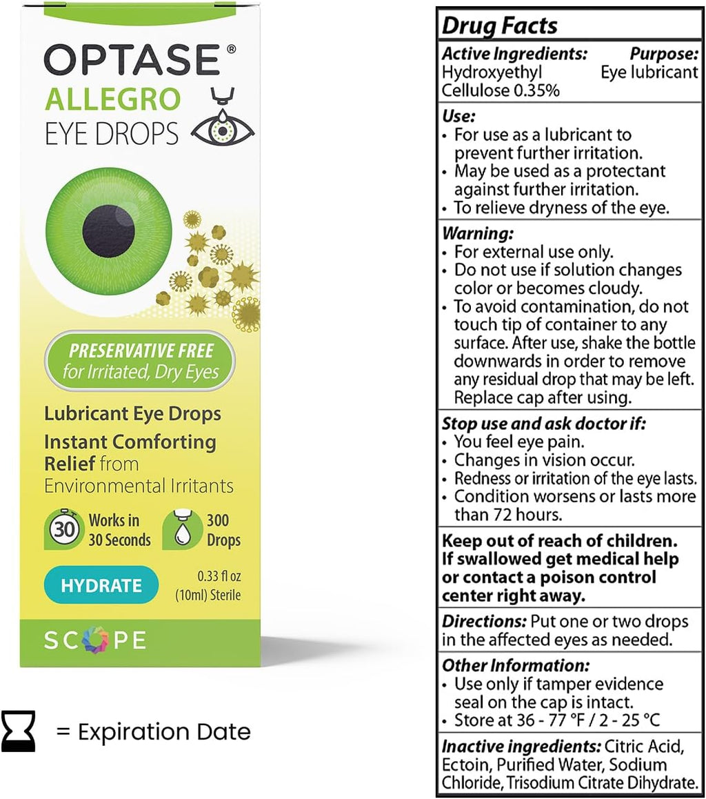 Optase® Allegro Lubricant Eye Drops, 0.33 fl oz