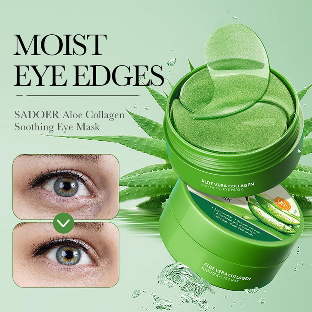 Eakroo Under Eye Patches - 60PCS Aloe Vera Eye Patches for Puffy Eyes and Dark Circles, Eye Mask Skincare, Eye Patches for Women, Under Eye Mask, Parches Para Ojeras, Reduce Wrinkles and Fine Lines
