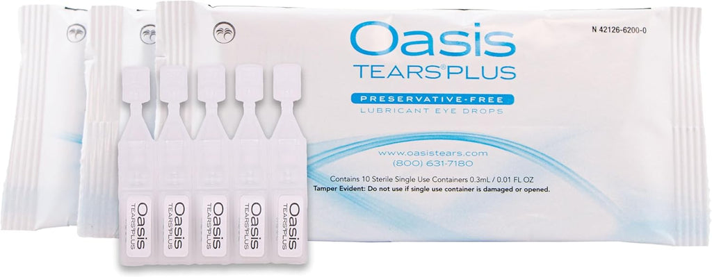 OASIS TEARS Plus Preservative Free Lubricating Eye Drops - 30 Vials
