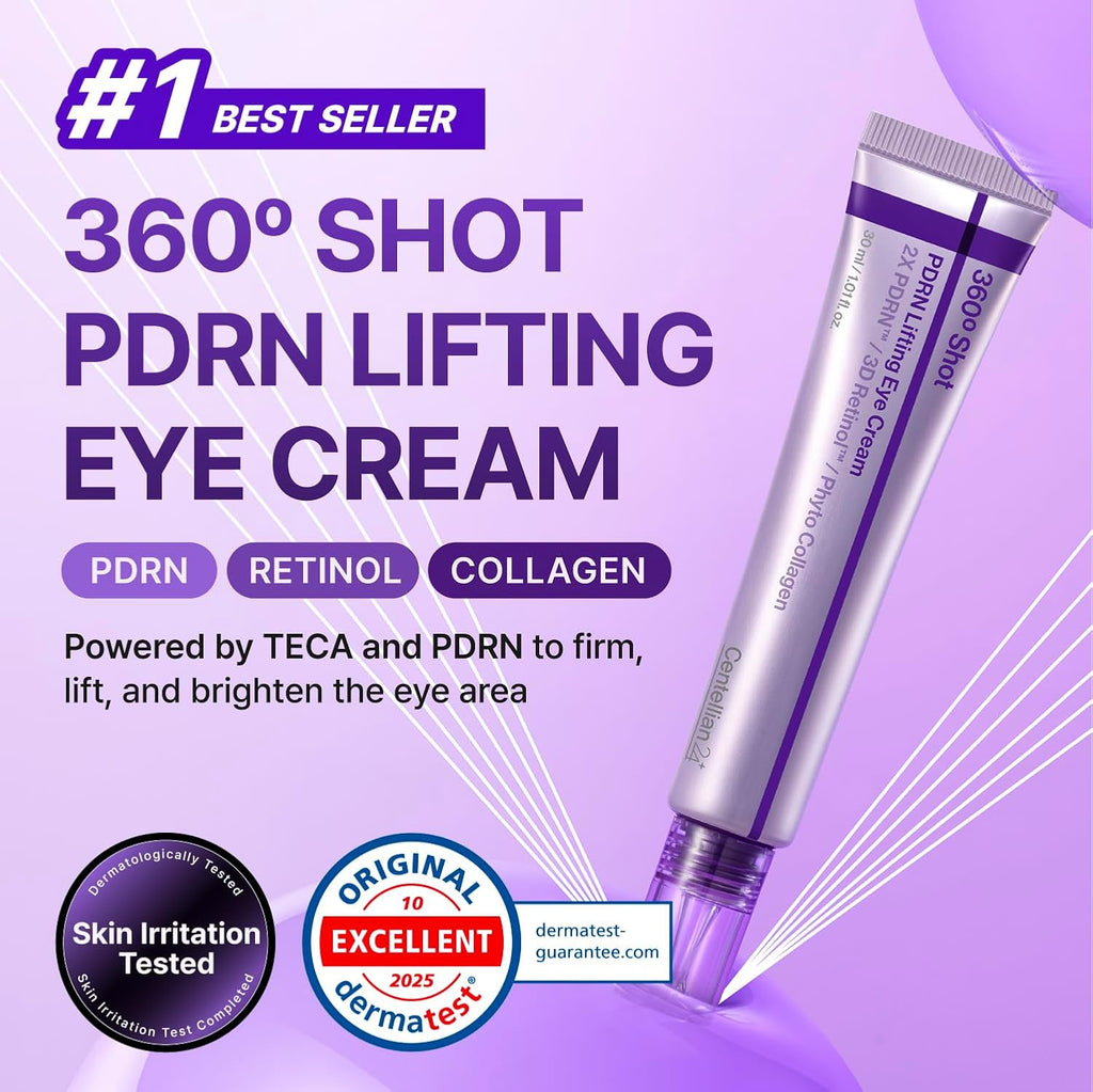 CENTELLIAN 24 360 Shot PDRN Firming Eye Cream, TECA Retinol Care