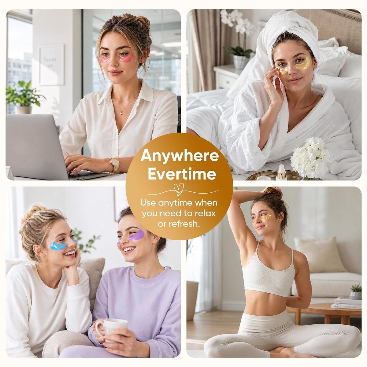 100 Pairs Eye Masks for Dark Circles, Puffy Eyes, Undereye Bags, Wrinkles