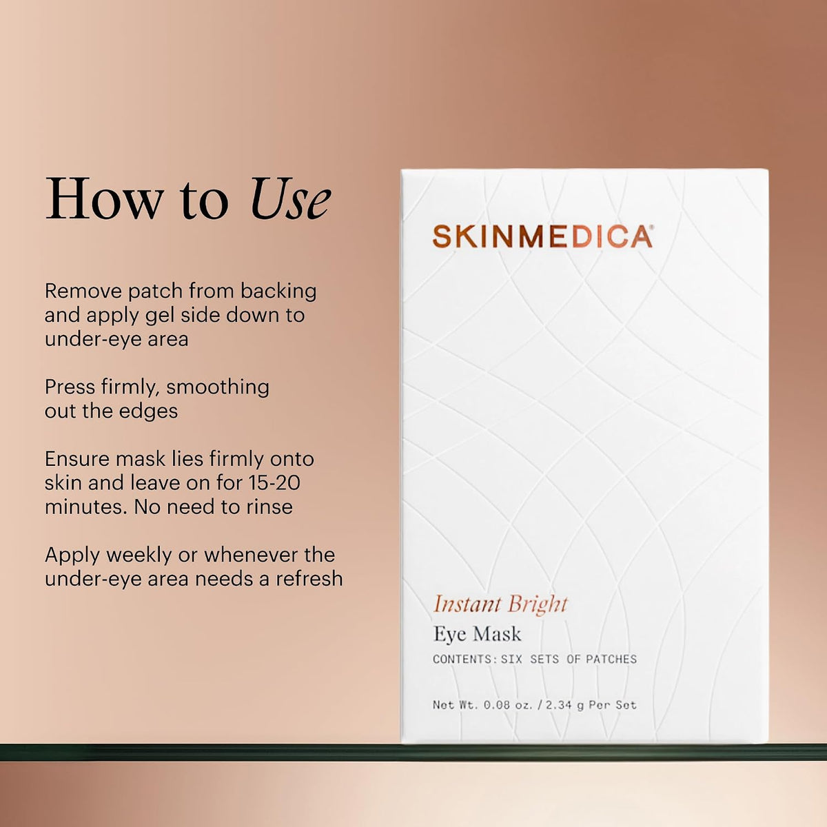 SkinMedica Instant Bright Eye Masks - Under Eye Patches for Puffy Eyes and Dark Circles to Look Youthful and Rested (Set of 6)