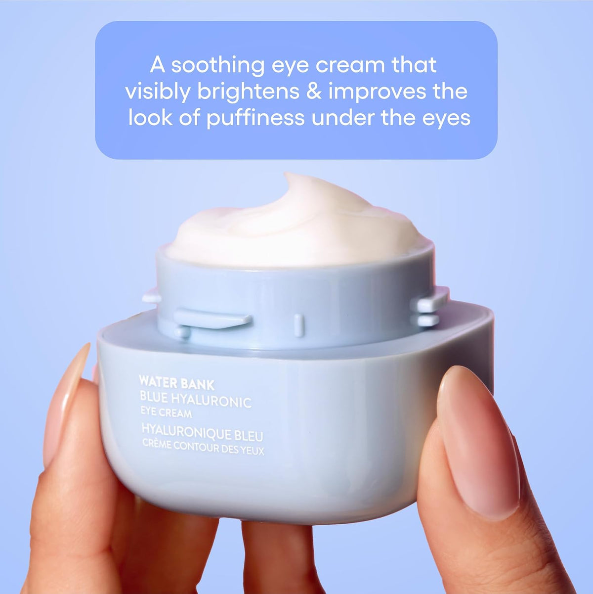 LANEIGE Water Bank Blue Hyaluronic Eye Cream: Hydrating Eye Treatment with Niacinamide & Caffeine to Illuminate, Nourish, & Reduce Puffiness