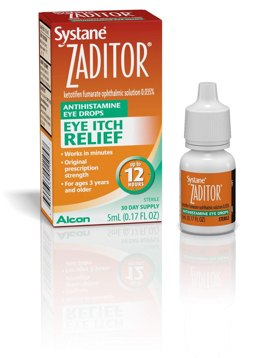 Zaditor Systane Eye Itch Relief Antihistamine Eye Drops, 5 mL