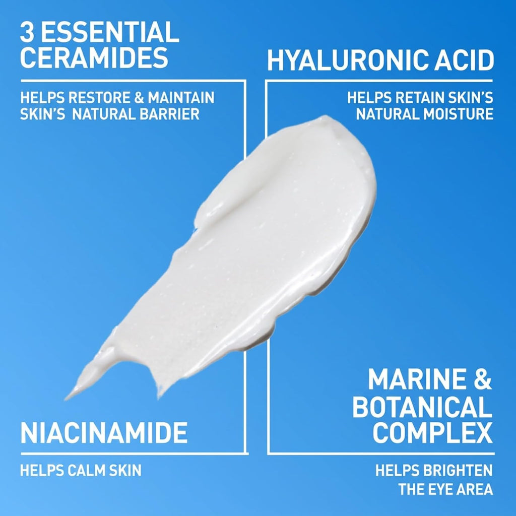 CeraVe Eye Repair Cream, Hyaluronic Acid Eye Cream for Dark Circles, 0.5oz