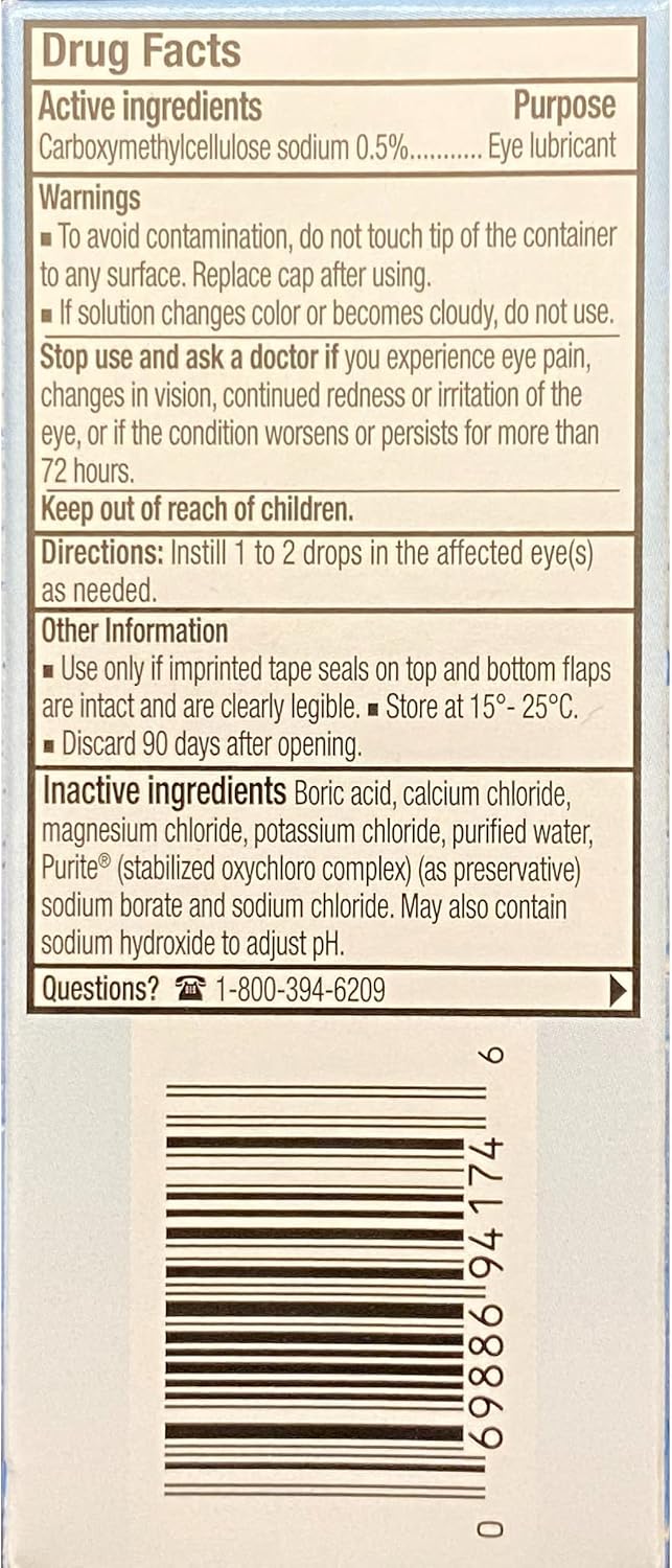 Refresh Tears Lubricant eye drops 4x15 ml, 1x5 ml