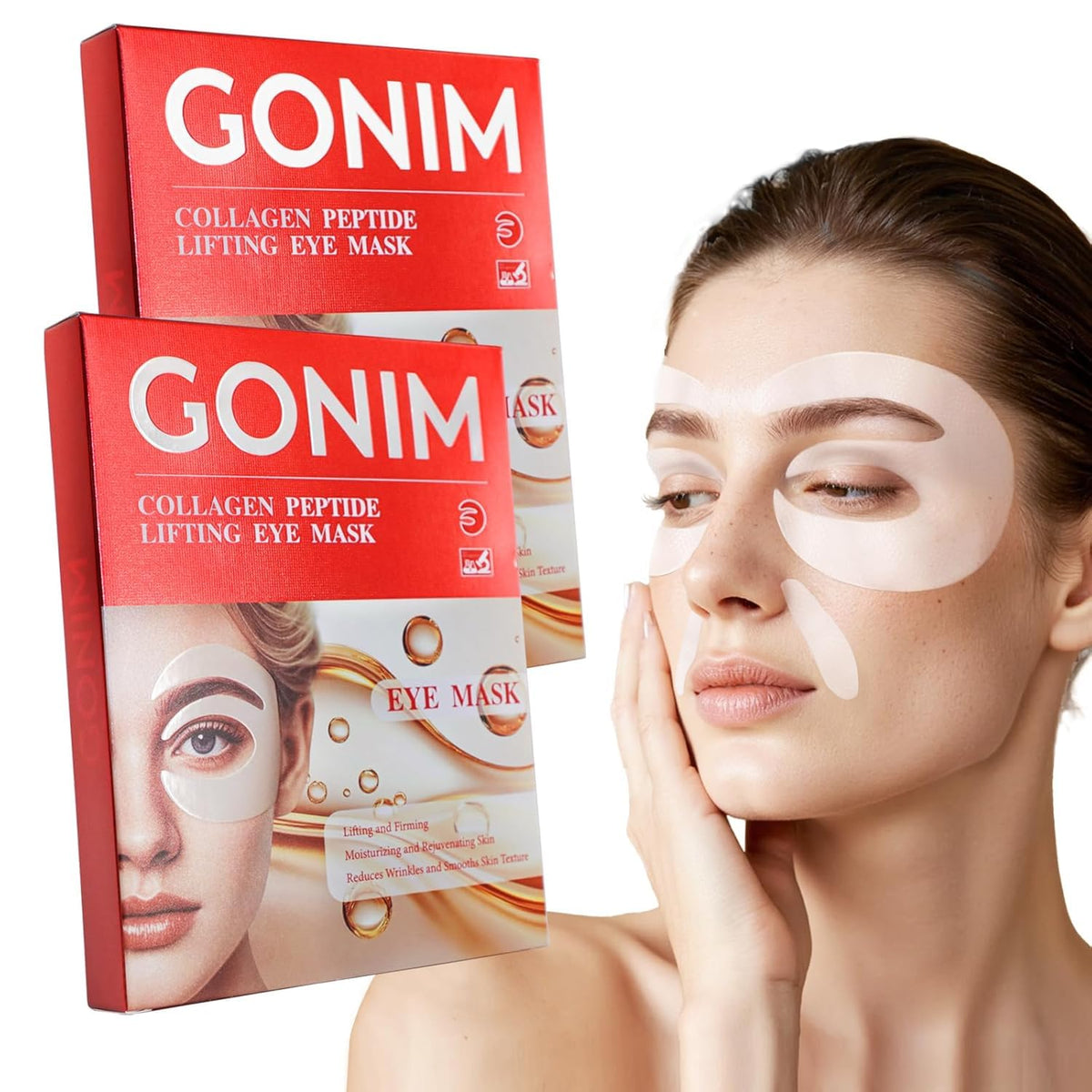 GONIM Under Eye Patches for Puffy Eyes and Dark Circles, Collagen, Eye Mask