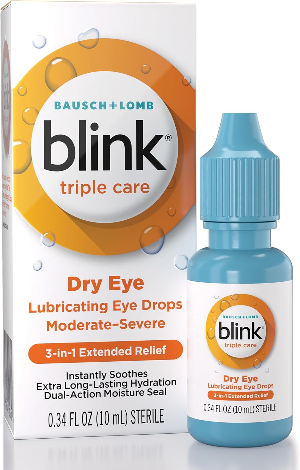 Blink Triple Care Lubricant Eye Drops for Dry Eyes, 0.34 Fl Oz