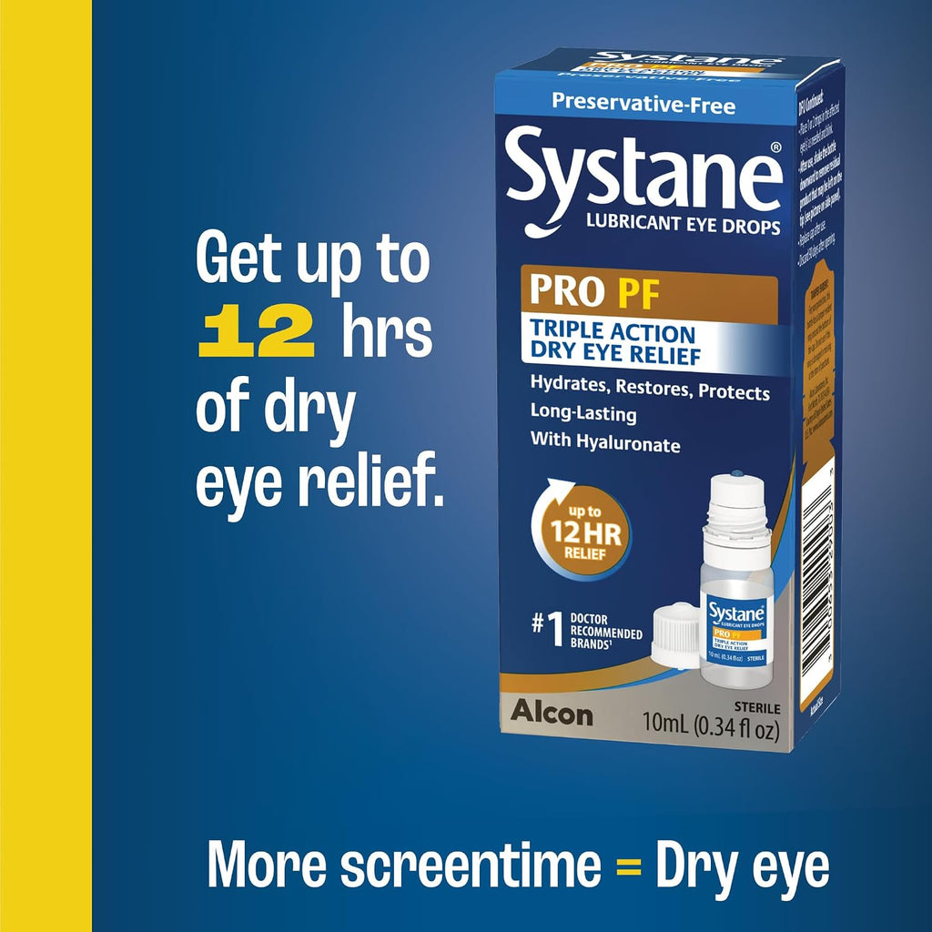 Systane PRO PF Lubricating Eye Drops for Dry Eyes, 0.34 Fl Oz