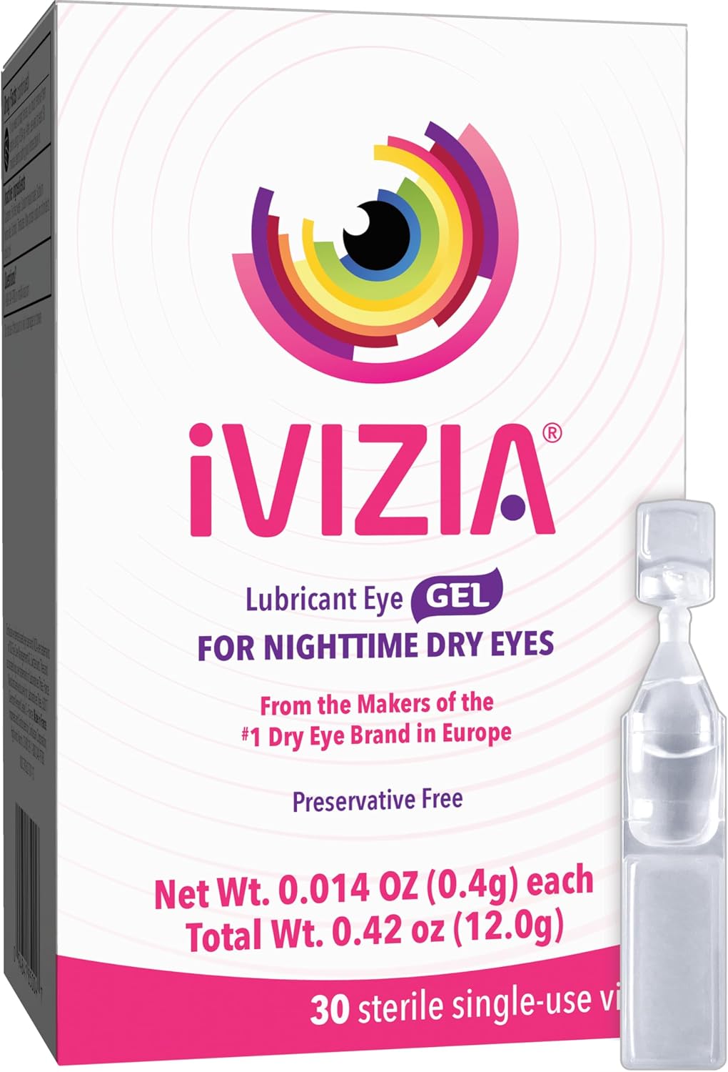 iVIZIA Sterile Lubricant Eye Drops for Dry Eyes, Preservative-Free, 5ml