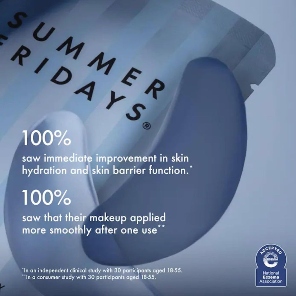 Summer Fridays Jet Lag Hydrating Eye Patches - De-puffing Hydrogel Under Eye Masks with Hyaluronic Acid, Caffeine + Peptides - Soothing + Refreshing At-Home + Travel Skin Care (6 Pairs)