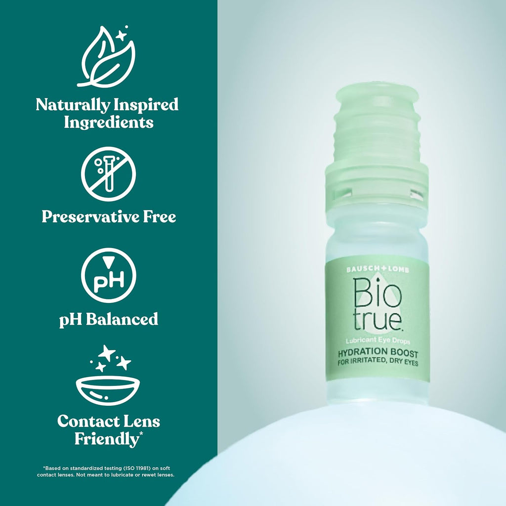 Biotrue Hydration Boost Preservative-Free Eye Drops 0.33 Fl oz 2 pack