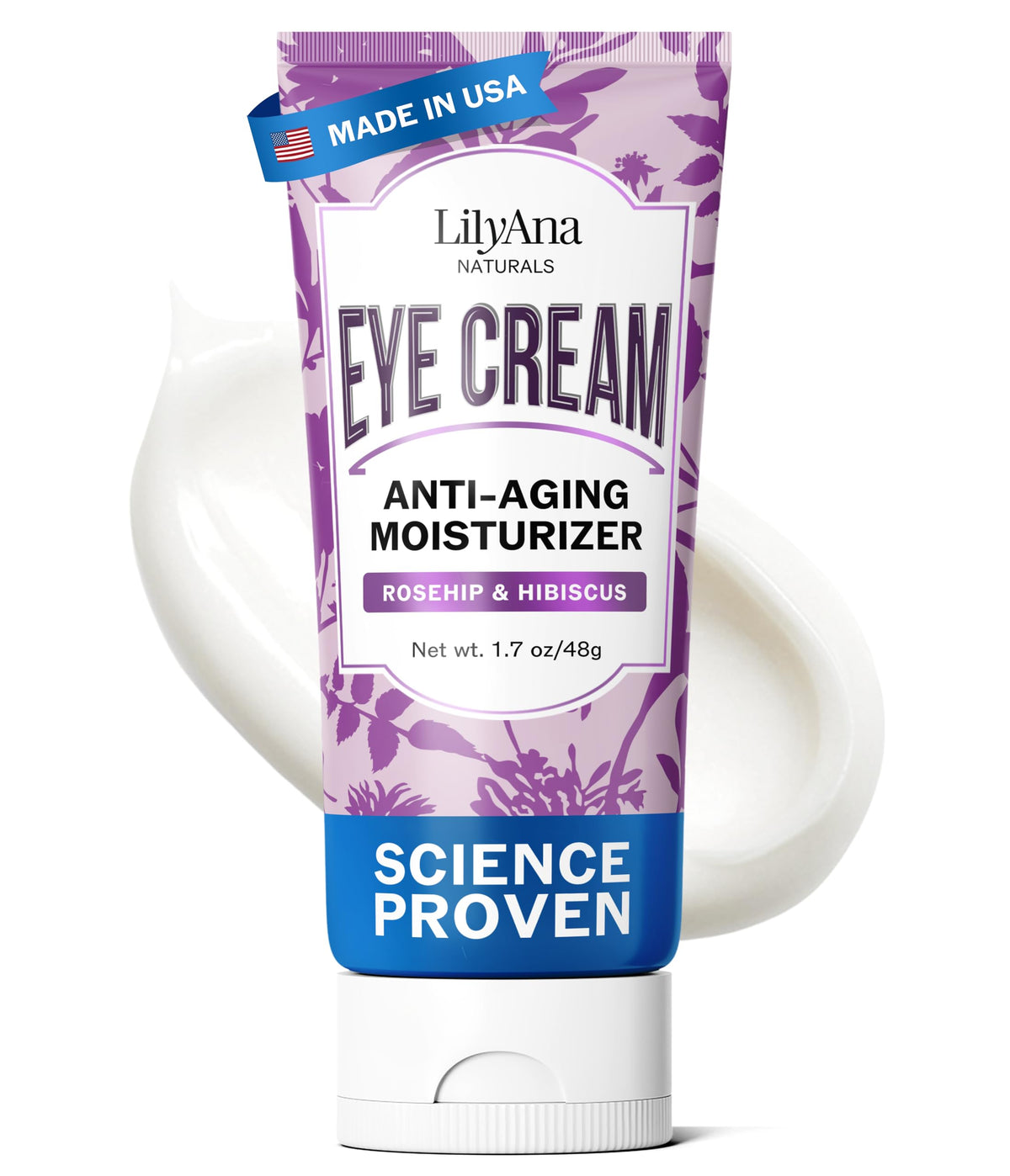 LilyAna Naturals Eye Cream for Dark Circles & Puffiness, 1.7 oz