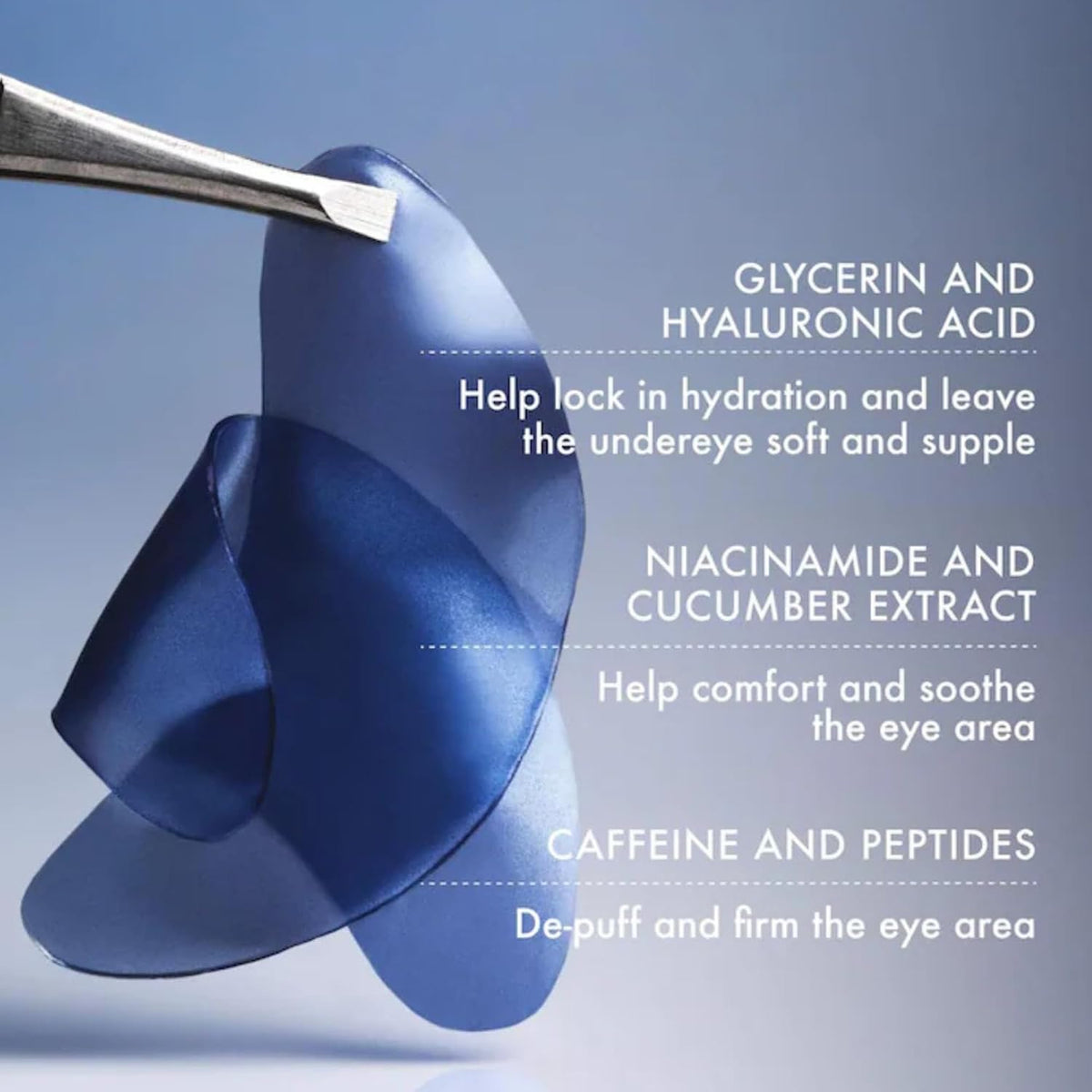 Summer Fridays Jet Lag Hydrating Eye Patches - De-puffing Hydrogel Under Eye Masks with Hyaluronic Acid, Caffeine + Peptides - Soothing + Refreshing At-Home + Travel Skin Care (6 Pairs)