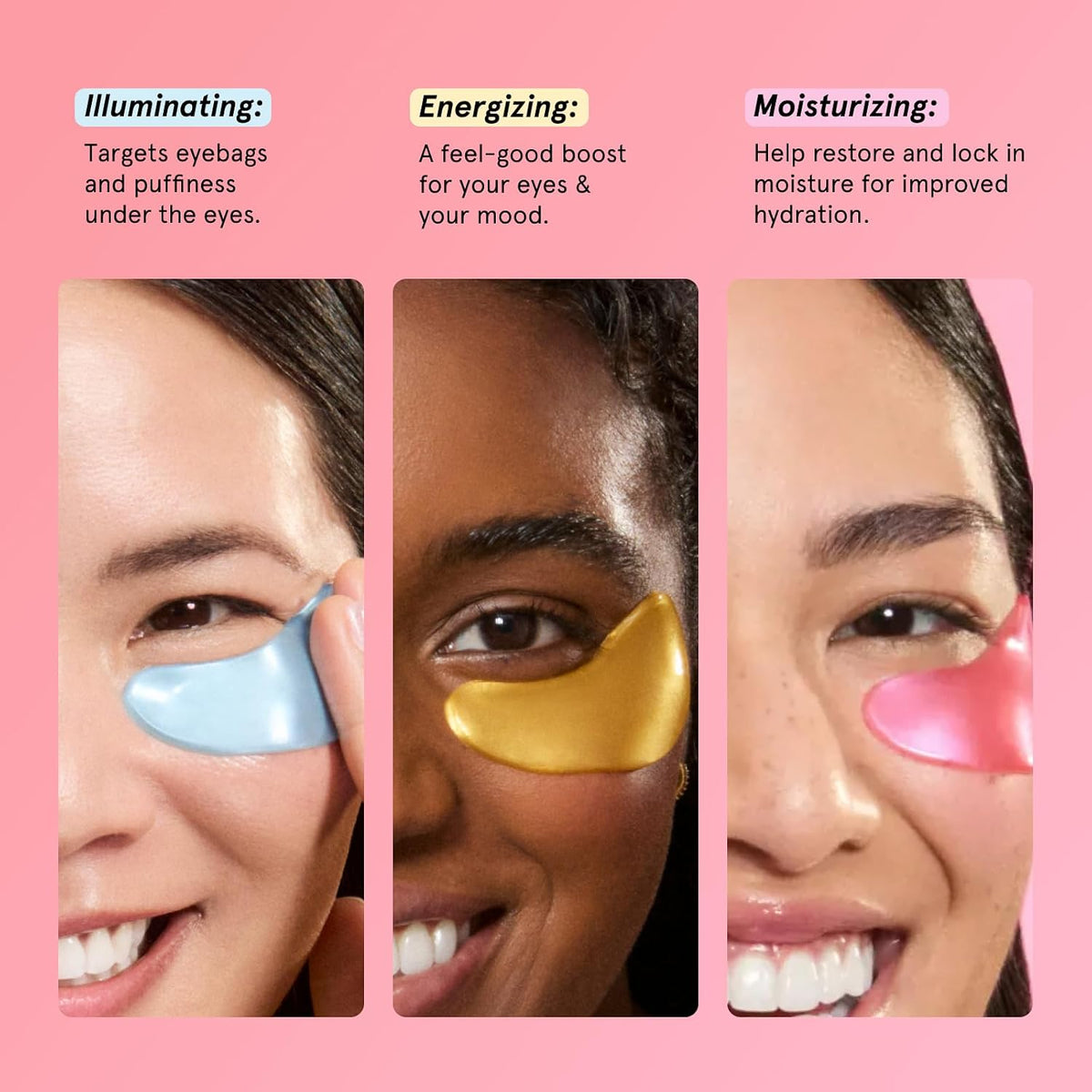 grace & stella Under Eye Patches Variety Pack - With 6 Colors (18 Pairs)