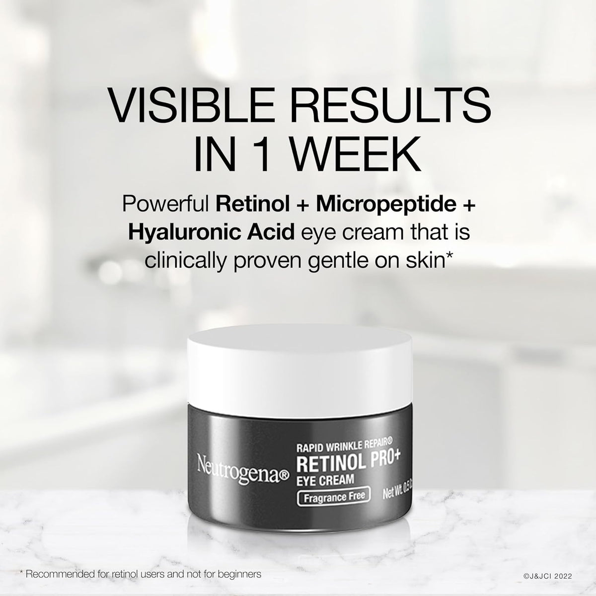 Neutrogena Rapid Wrinkle Repair Retinol Pro+ Anti-Wrinkle Eye Cream, 0.5 oz