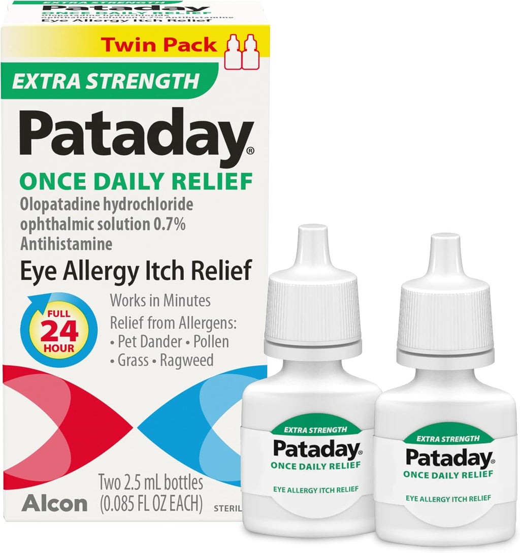 PATADAY Once Daily Extra-Strength Relief Allergy Eye Drops, 2.5 ml, 2 Pack