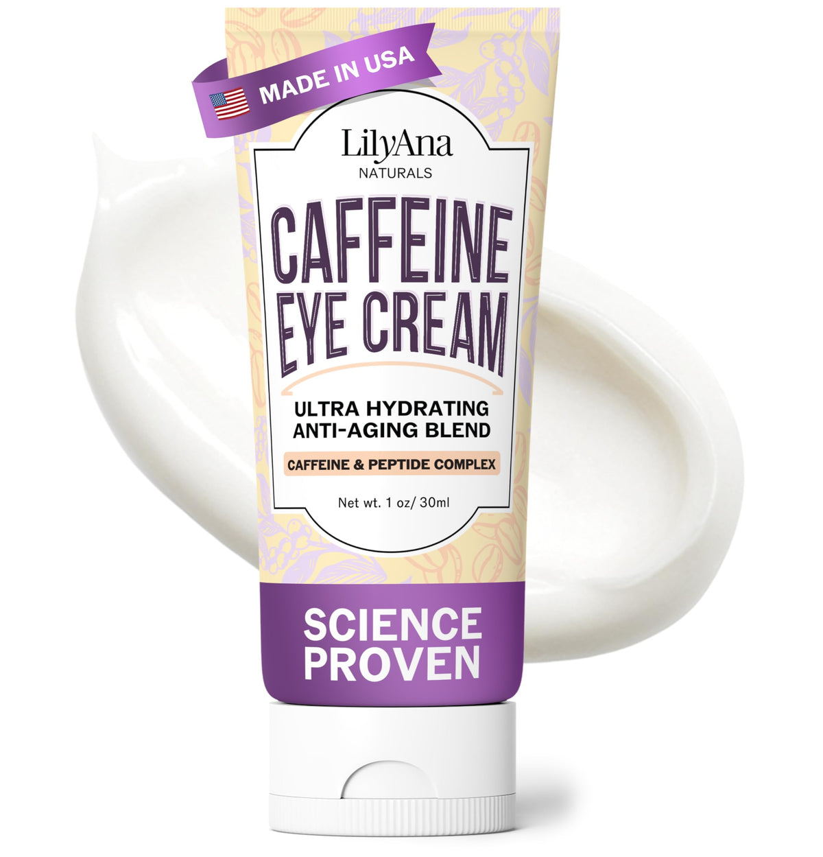 LilyAna Naturals Eye Cream for Dark Circles & Puffiness, 1.7 oz